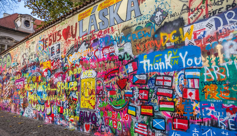 Muro de Lennon en Praga
